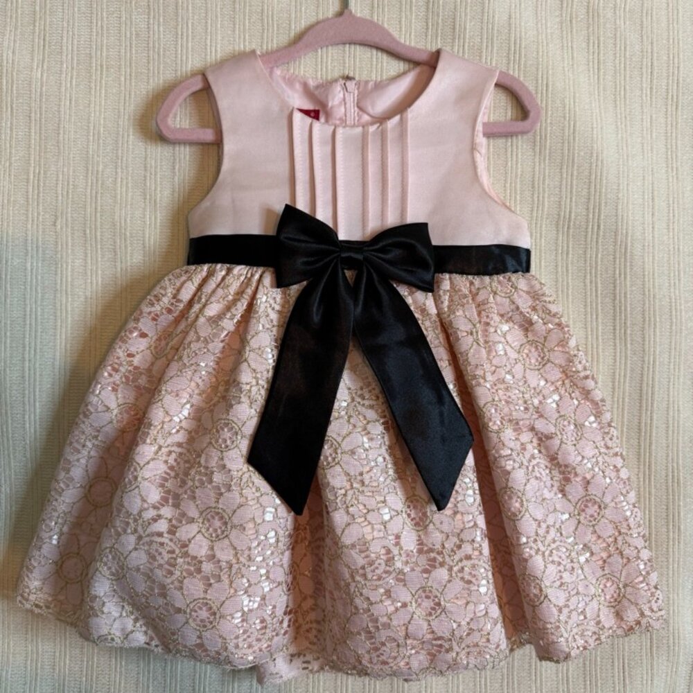 Princess Faith Pink Party Dress 18M | Lace & Bow